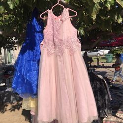 Blush pink girl dress size 6/7