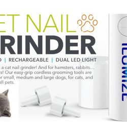 Dog Nail Grinder Clipper for Small, Medium, or Large-Sized Dogs and Cats - Painless Paw Grooming and Smoothing - Whisper Quiet Technology Motor with 2