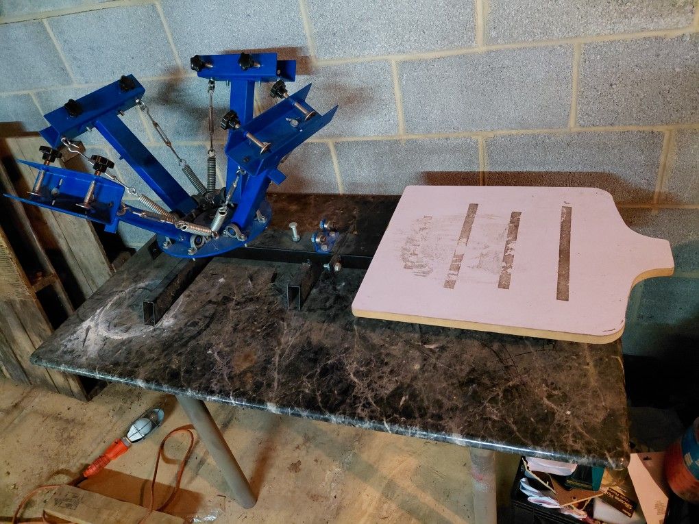 4 Color Manual Tshirt Screen Press W/table