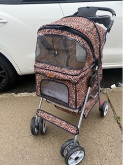 Leopard Print Pet Stroller – Dog/Cat Travel Carrier | Local Pickup Glen Ridge NJ
