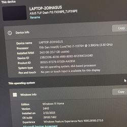 Gaming Laptop ASUS TUF Dash F15