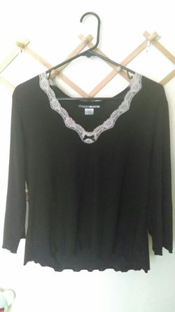 Cute flowy black top