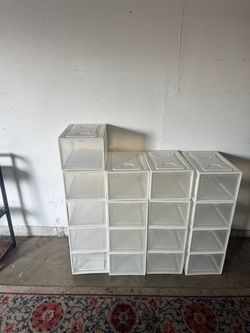 Stackable Plastic Shoe Storage Boxes
