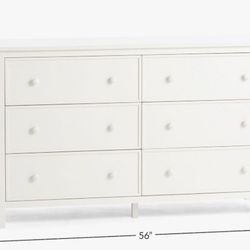 Pottery Barn Kids Austen 6-Drawer Dresser - Simply White