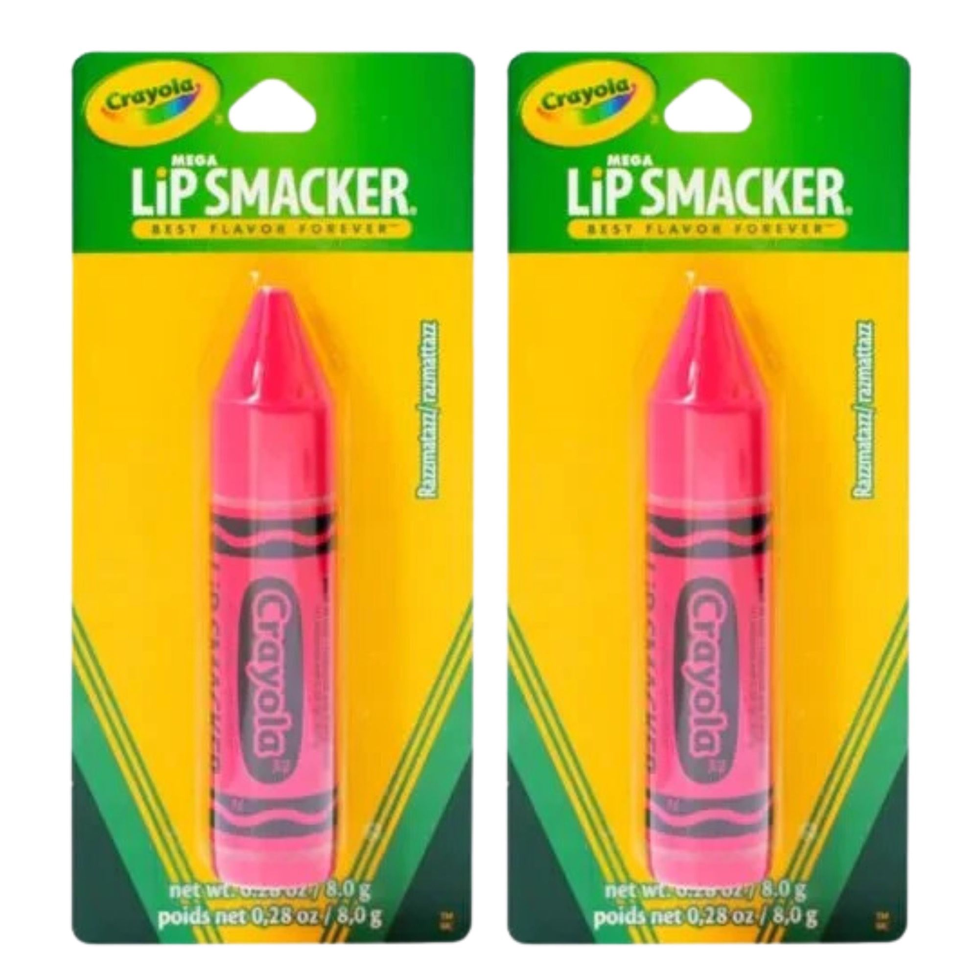 10 Pieces Of Crayola lip Smacker Mega Razzmatazz