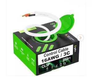 250 ft. 16/3 White CMP Plenum Rated Stranded-Unshielded Bare Copper Security/Alarm/Control/Sound Wire UV Resitant UL/ETL