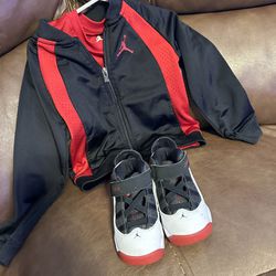 Jordan Set, Shoes, Shirt And Light Jacket 