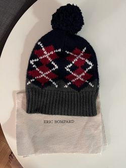 Navy And Red Knit Beanie