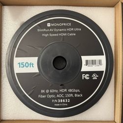 Monoprice 150ft 8k HDMI Cable