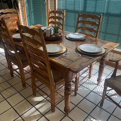 Farmhouse Dining Set-Solid Wood 