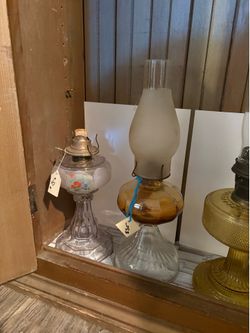 Antique oil lamps