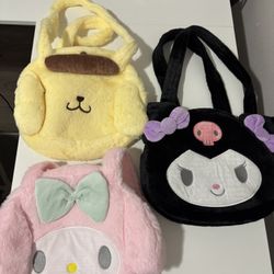 3 Sanrio Bags- Kuromi, Pomp, And Cinna