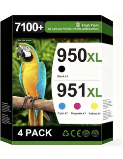 950XL 951XL Ink Cartridges Compatible for HP 950 951 Ink Cartridges Combo Pack