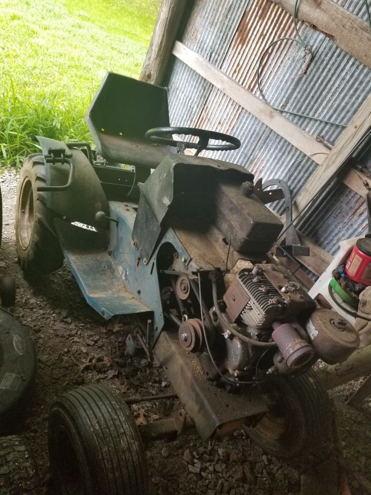 Tractor and turning plow.