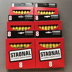 6 Boxes (48 Total) Crayola Staonal No.2 Red Marking Crayons – New Sealed