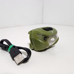 Built-in USB Headlamp Flashlight w/3 Modes White/Red Headlight 
