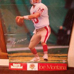 Vintage Joe Montana San Francisco 49ers Poster