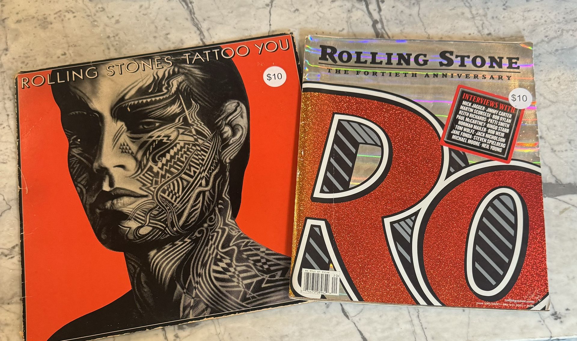 Rolling Stones Tattoo You Album And Rolling Stones The 40Th anniversary magazine
