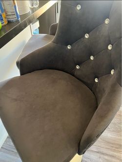 Gray Velvet Bar Stool