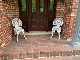 Wrought Iron Table & 2 Chairs