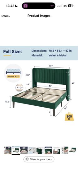 Full size bed frame
