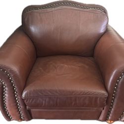 Restoration Hardware Leather Sofa Chair Soft