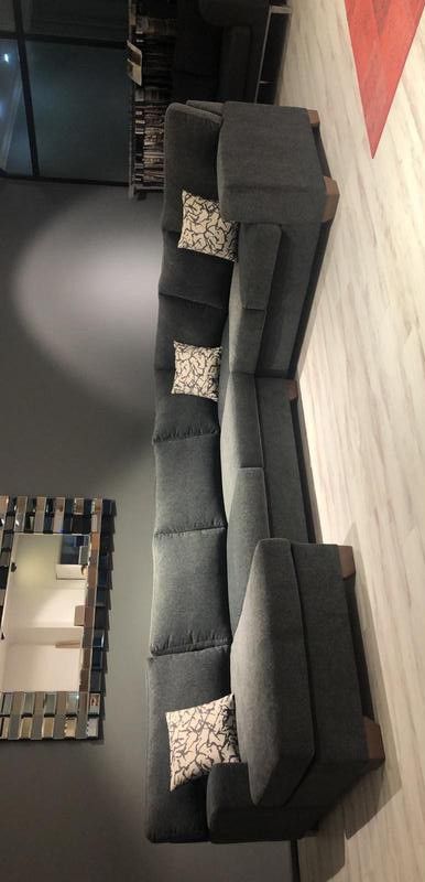 Smoke Sectional Couch, Living Room // Delivery Available