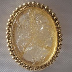Cameo Flower Brooch