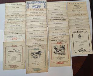 Huge Lot of 50 Vintage 1930s Oahu Hawaiian Steel Guitar Sheet Music Lesson Booklets