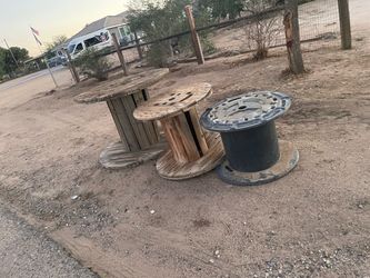 Empty Cable Spools Lot of 3