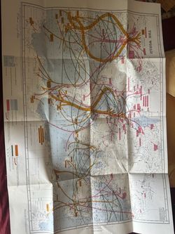The World Trade Routes Folded Map Chart