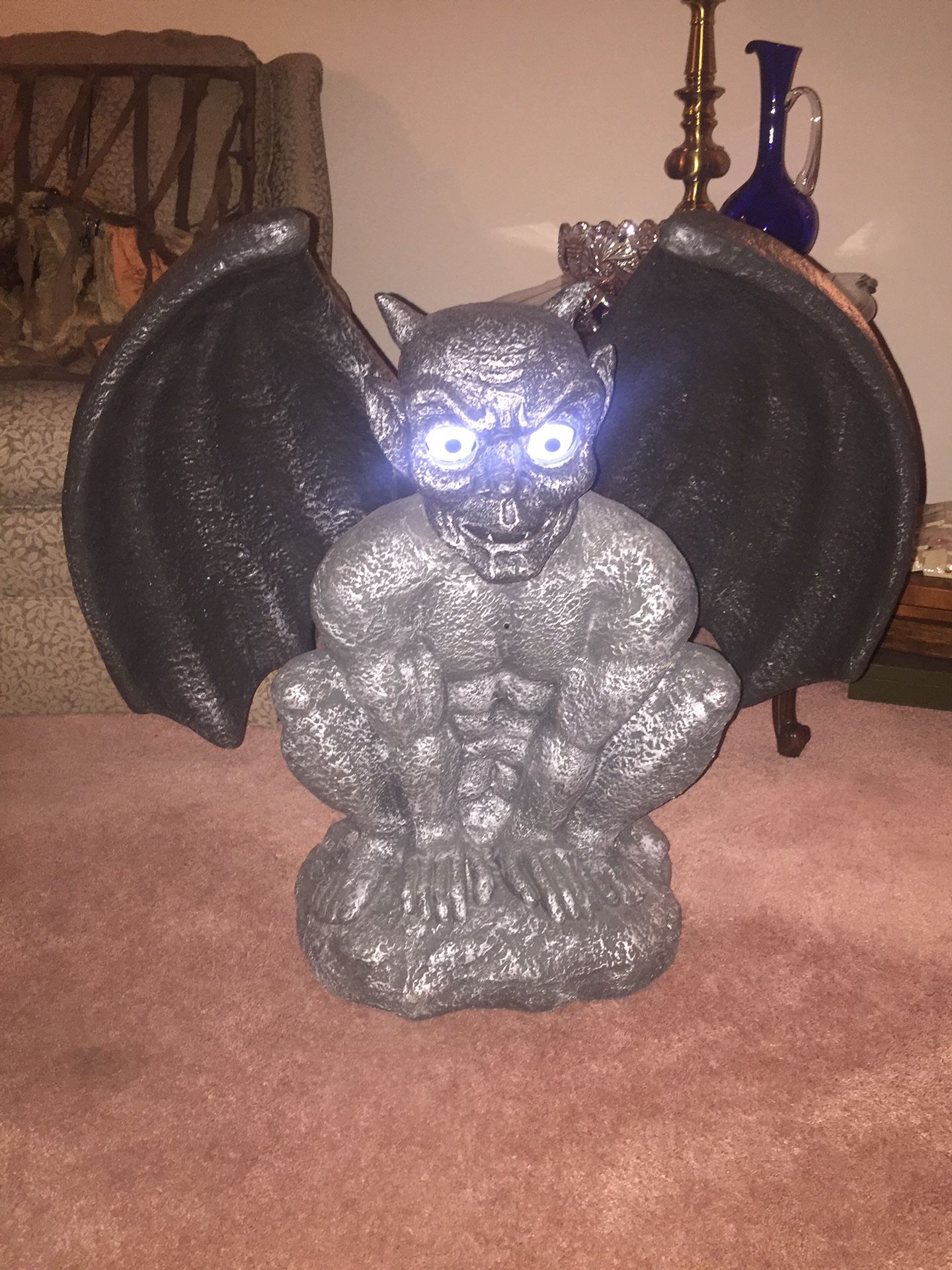 Animated Gargoyle Halloween Prop Decor 27”