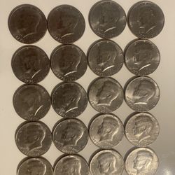 Kennedy Half Dollar Roll 20 Circulated Coins 1(contact info removed) Bicentennial P&D Mints