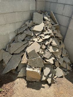 Concrete rubble free
