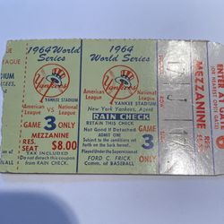 1964 World Series Game3 Ticket Stub