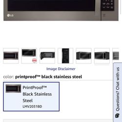 LG Black Stainless Steel Series 2.0 cu.ft. Over-the-Range Microwave Oven with EasyClean®