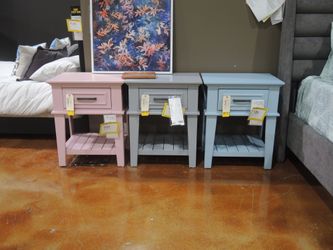 Progressive Pavilion Swan Nightstand - Blue | Bedside Table | Bedside Cabinet