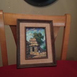 Oil On CanvasPainting In Village 9x11 