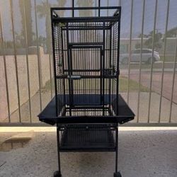 Large Bird Cage In Great Condition With Wheels