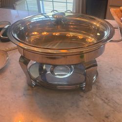 Tramontina 4.2 Qt Oval Stainless Steel Chafing Dish