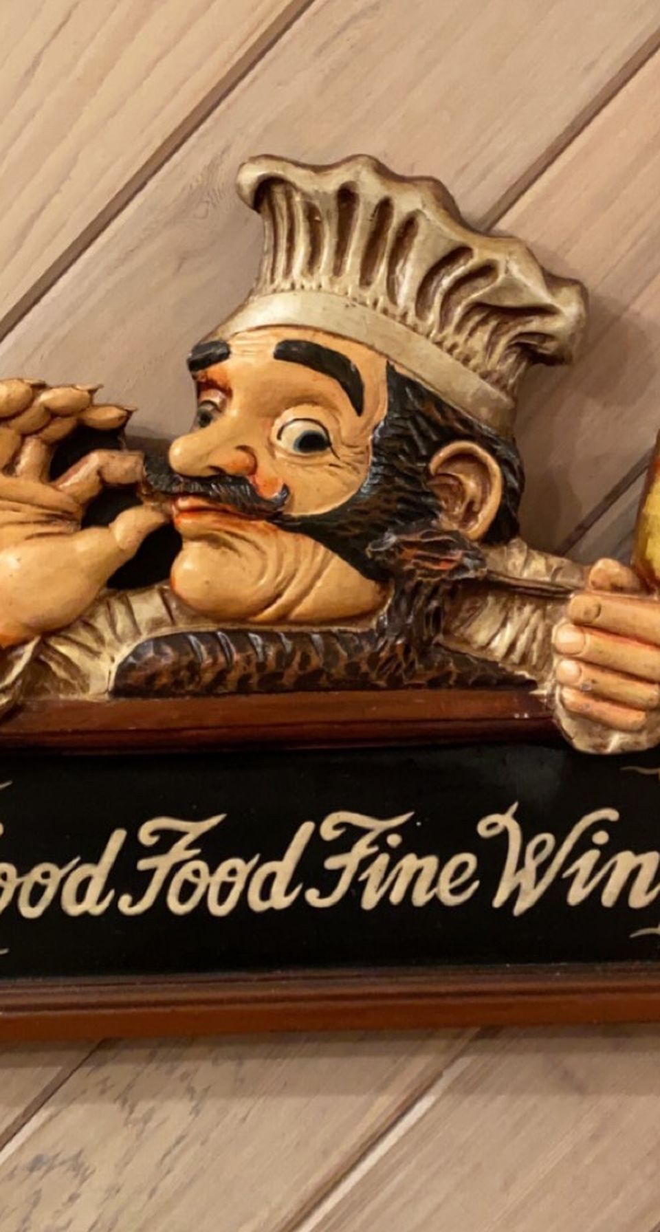 Good Food Fine Wine Sign For Wall