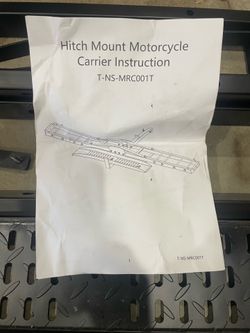 Motorcycle/ E bike carrier tow hitch