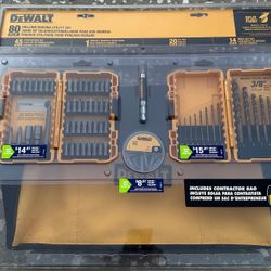 Dewalt 
80 pcs. 
DRILLING/DRIVING UTILITY SET with an extra tool Bag