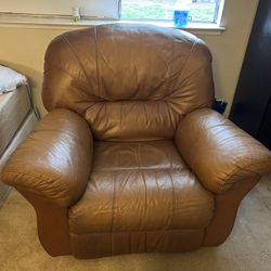 Leather Brown Couch 