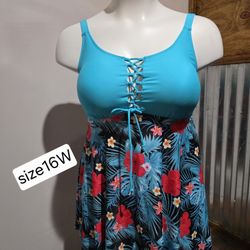 New Women's One Piece Plus Size Tankini 