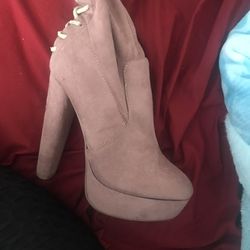 High Heeled Pink Boots Size 7.5 