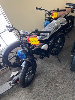 Open Box, Fully Assembled TST R9 1500W Full-Suspension Moped Style Electric Bike