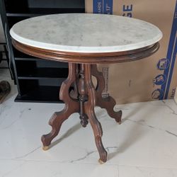 Antique Original Victorian Table Marble
