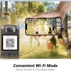 4K Body Camera With Audio And Video Recording, 128GB Mini Wearable Cam With Magnetic Lanyard, Body Worn Camera For Travel, Cycling, Work S