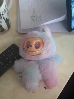 Rainbow Furry Monster Plush Toy Labubu